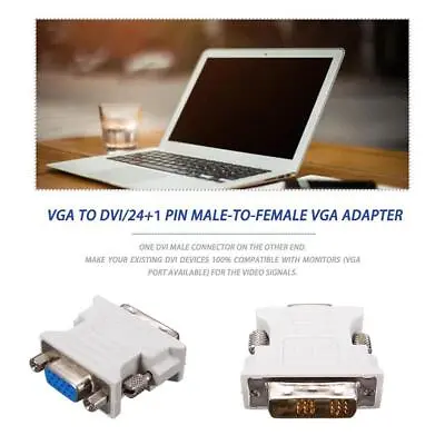 $2.76 • Buy 1* 15Pin VGA Female To 24+1 Pin DVI-D Male Adapter J9K For PC Converter Y7N0