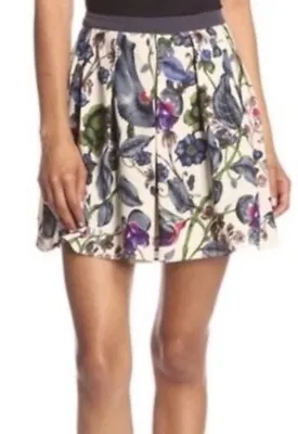 NWT 128 W118 By Walter Baker Eliza Floral Pleated Mini Skirt Sz L • $22