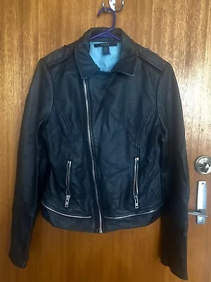 Ksubi Leather Jacket Size 10 (L)  Ladies Used But In Excellent Condition • $300