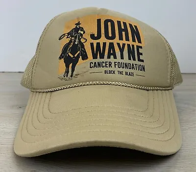 John Wayne Hat Snapback Brown Tan Hat Cancer Foundation Adjustable Cap Brown • $6