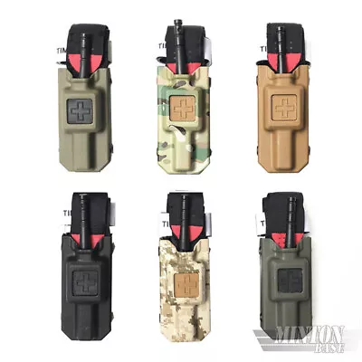 Tactical Molle Kydex CAT Tourniquet Trauma Holder TQ Medical Pouch + Tourniquet • $25.99