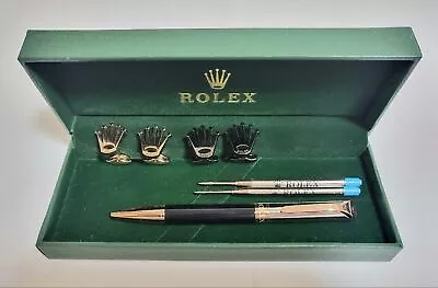 Rolex Ballpoint Pen Cufflink Set With 2 Refills And Box • $661.43