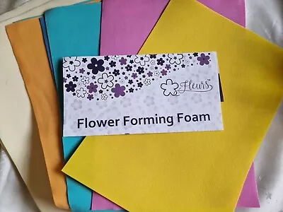 Fleurs  Flower  Foaming  Foam Sheets Mixed Colours Crafts  Art Card Making .. • £1.99