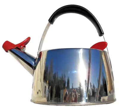 Vtg '09 Michael Graves Design Easy-Fill 2.5qt Stainless Whistler Tea Kettle Pot • $49.95