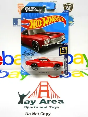 $3 • Buy Fast & Furious Red 1970 '70 Chevy Chevelle SS 2020 Hot Wheels Car Screen Time