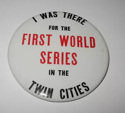 1965 Baseball Minnesota Twins Los Angeles Dodgers World Series Pin Coin Button • $14.96