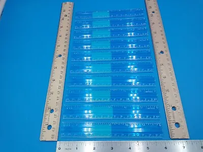 Lot Of 10 Vtg Pedigree Empire Berol Corp 6  Semi-transparent Blue Rulers #Z729 • $15