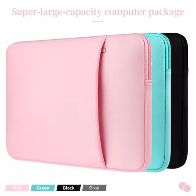 Laptop Sleeve Bag Carry Case Cover Pouch For Macbook Air Pro HP 13 14 15.6 Inch • £9.99