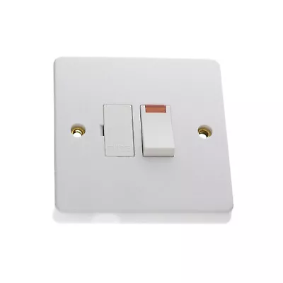 Crabtree 13A DP Switched Fused Spur With Neon Light Indicator Faceplate White • £9.28