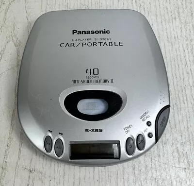 Panasonic SL-S361C Portable CD Player XBS Anti-Shock Memory Tested Silver • £19.99