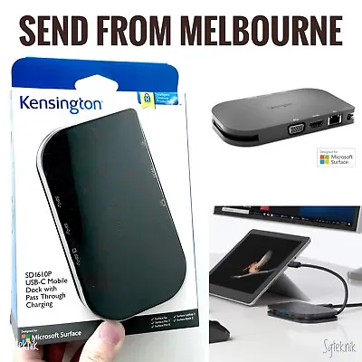$99.50 • Buy Genuine Kensington USB Hub Dock Mobile Microsoft Surface Pro X Go Laptop SD1610P