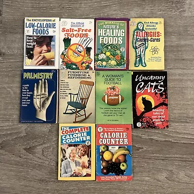 Vtg Lot Of 10 Globe Dell Mini Mags Football Calorie Food Furniture Palmistry • $23.99