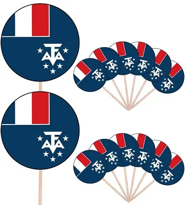 £5.99 • Buy French Southern & Antartic Lands Flags Party Food Cup Cakes Picks Decorations