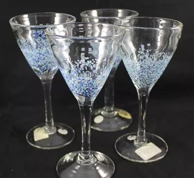 Mariposa Monet Glass Set Of Four Stemmed All Purpose Glasses • $52.88