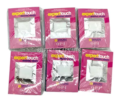 OPI Expert Touch Removal Wraps - 6 Pack X 20 Count (Total 120 Wraps) NEW • $10.95