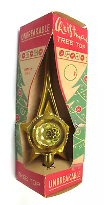 Vintage Bradford Christmas Tree Top Unbreakable Atomic Star Topper In Box NOS • $26