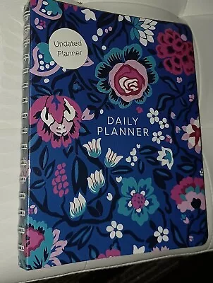 Vera Bradley Berry Bloom  Undated Daily Planner Journal Calendar Blue • $24.99