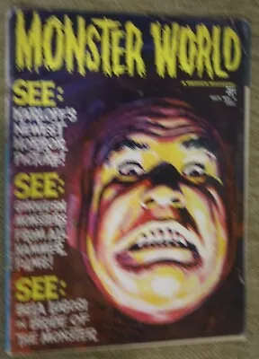 Monster World Magazine #5 October 1965 Warren Boris Karloff! Bela Lugosi! • $8.55