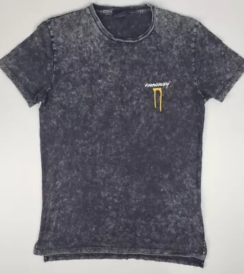 KSCY Kiss Chacey Mens Black Tie Dye Short Sleeve T-Shirt Top  Size Small • $22
