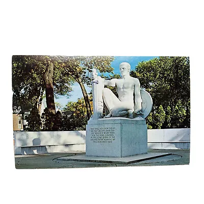 Barre Vermont VT Barre Youth World War I Memorial Statue Postcard • $8.99