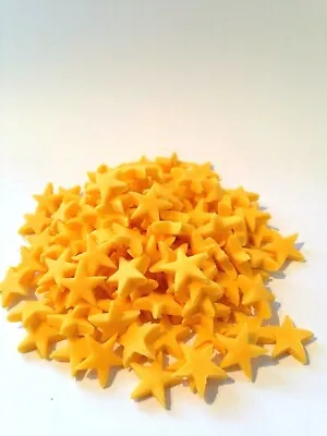 100 X Edible Yellow Stars Cake Topper Cupcakes  • £4.14