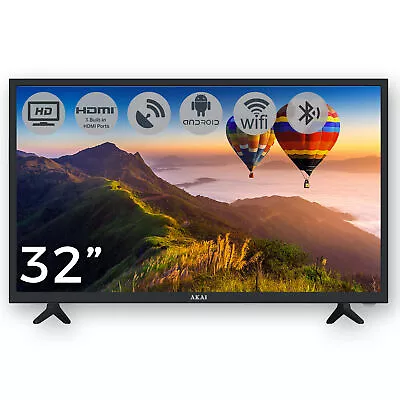 32  Smart TV LED HD Android Freeview Bluetooth Wifi 3x HDMI 2x USB  Television • £149.99