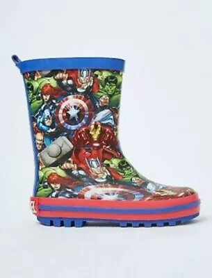 BNWT SIZE 5 GEORGE MARVEL AVENGERS WELLINGTON BOOTS WELLIES Kids Infants Boys • £14.99