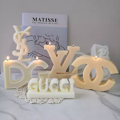 DIY Luxury Brand Logo Silicone Candle Molds Soap Making Mould Resinous Molds UK • £11.99