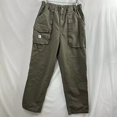 Original Island Sport Key Largo Pants Mens L Cargo Olive Green Cotton Drawstring • $19.50