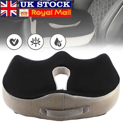 Memory Foam Seat Cushion Pillow Coccyx Back Pain Relief Car Office Chair Pad UK • £21.89