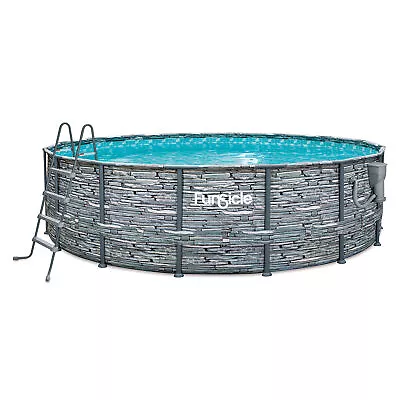 Funsicle 16' X 48  Oasis Designer Above Ground Swimming Pool Set Stone (Used) • $551.45