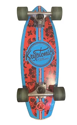 $24.95 • Buy Kryptonics Penny Board Skateboard Wood Hawaiian Truck Wheels Red Blue Floral