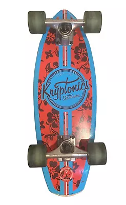 $22.95 • Buy Kryptonics Penny Board Skateboard Wood Hawaiian Truck Wheels Red Blue Floral