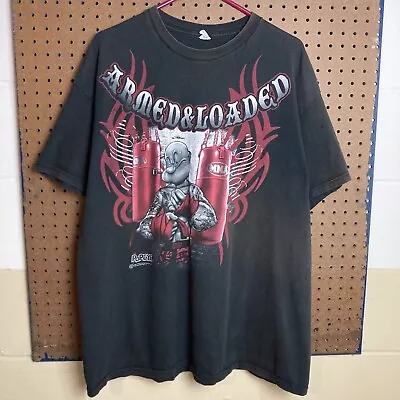 Y2K 2000s Popeye MMA Elite Affliction Tribal Cyber Grunge Emo T-shirt 2XL Black • $18.90