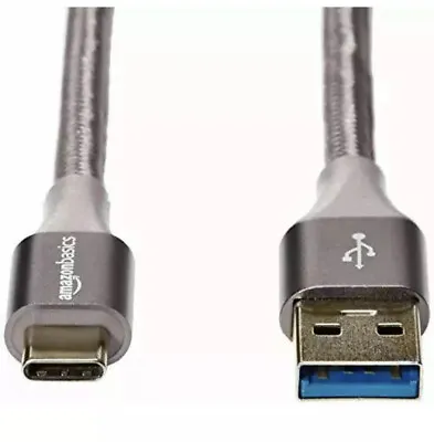 Fast Charge USB IPhone Cable X 2 Grey Nylon Braided 16cm  MFI • £4.75