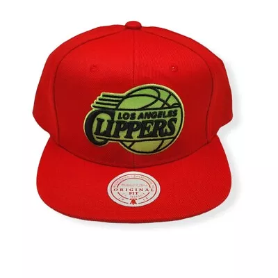 Mitchell & Ness Los Angeles Clippers Reverse Grinch HWC Adjustable Snapback Hat • $34.99