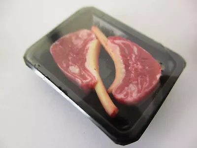 Dollhouse Miniature Food Tomahawk Raw Steak Beef Meat Supermarket Pack 16724 • $4.99