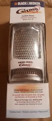 Black & Decker Gizmo Cordless Electric Cheese Grater 3 Blades  NEW GG200  • $29.95