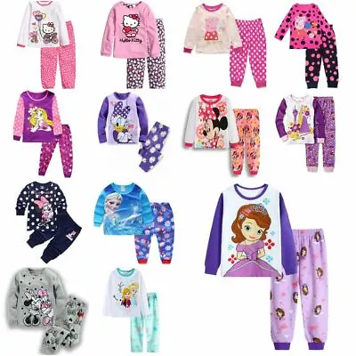 Baby Kids Cartoon Pajamas Winter Boy Girl Sleepwear Shirt Tops PJS Nightwear Set • $20.99