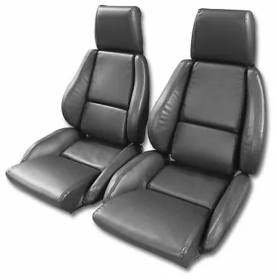Corvette C4  Leather-Like  Std Seat Covers W/O Perf Inserts - Graphite 1984-1987 • $492.99