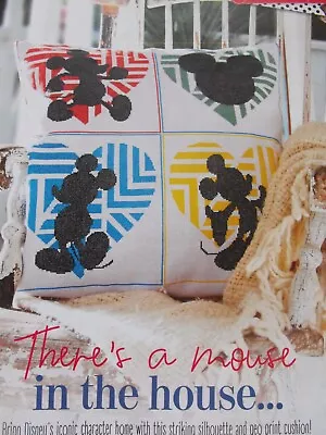 Disney Cross Stitch Chart Mickey Mouse Silhouette Ad Geo Print Design Chart Only • £1