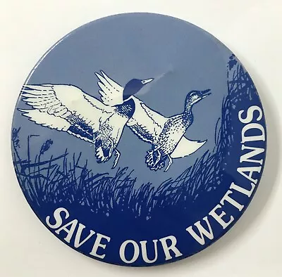 Pinback  Save Our Wetlands  Minnesota Cause Pin Button 3  Wildlife Environment • $7