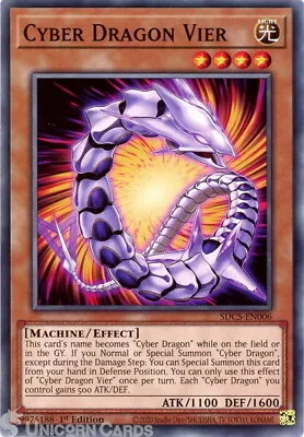 SDCS-EN006 Cyber Dragon Vier Common 1st Edition Mint YuGiOh Card • £0.99