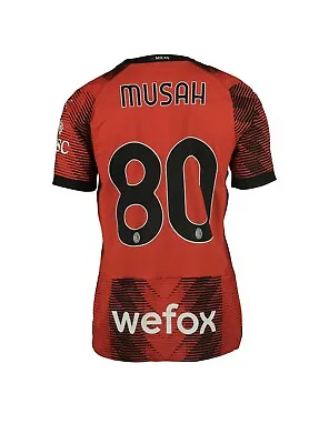 Authenticated Yunus Musah #80 Of AC Milan Match Used Soccer Jersey • $175