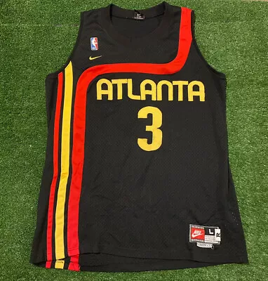 Vintage Nike Atlanta Hawks Shareef Abdur Rahim #3 Basketball Jersey Large Retro • $40.49