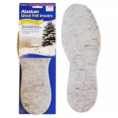 J.T Foote Alaskan Winter Wool Felt Insoles  1 Pair Mens Size 9- NIP--F19 • $12