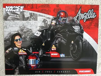 2021 Angelle Sampey Vance & Hines Suzuki NHRA Pro Stock Motorcycle Poster • $12.95