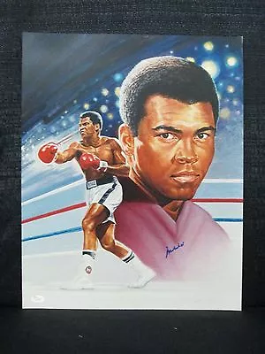 Muhammad Ali Signed Boxing Champion 16 X 20 Ron Lewis 1995 Photo JSA X75392 • $995