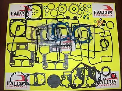 Harley Evo 1340 BIG BORE Full Upper/Top End+Base Gasket Kit W/Teflon Head 84-91 • $60.30