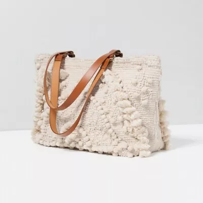 ZARA MACRAMЕ Crochet TOTE BAG ECRU  • $89.99